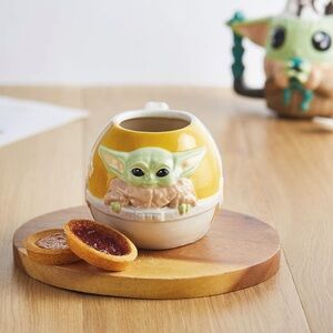 🌸3/$25 🆕 Zak Designs Star Wars Mandalorian Grogu Sculpted Mug Collectible